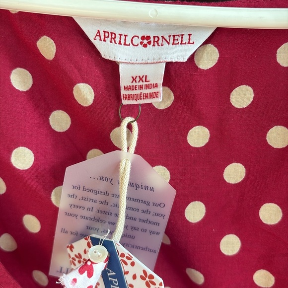 NWT April Cornell Molly Dot Dress Red Cream Size XXL / 1X - Picture 8 of 15